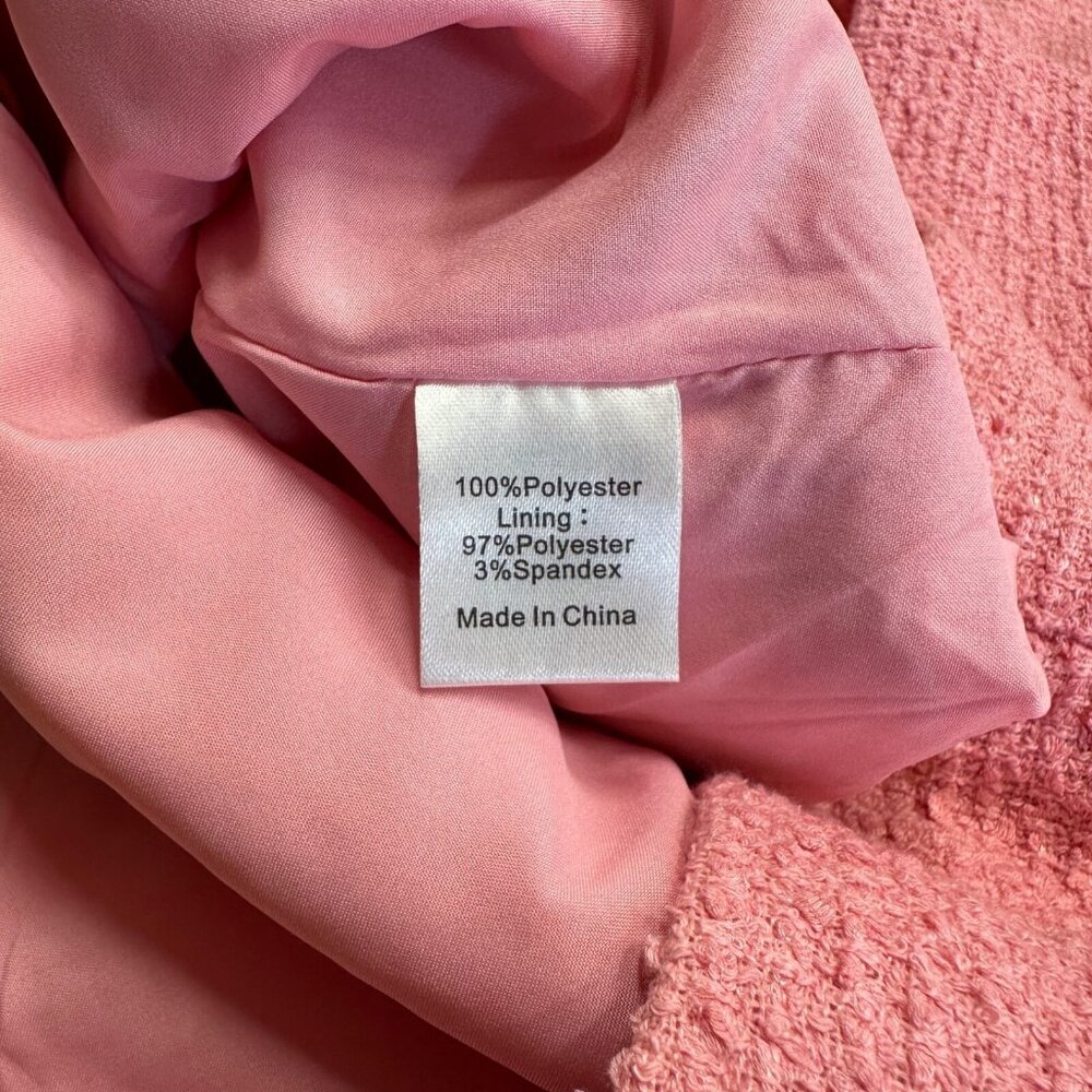 Tuckernuck Blush Peony Tweed Jackie Dress sz M Shift Mini Business Career NWT** - Picture 7 of 12
